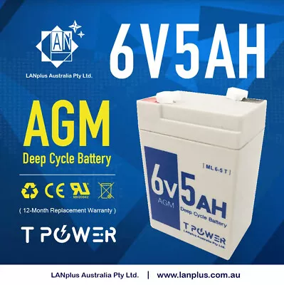 NEW 6V 5AH SLA Battery 6 Volt High Rate> 4AH 4.5AH Same Size Toy Electric Bike • $23